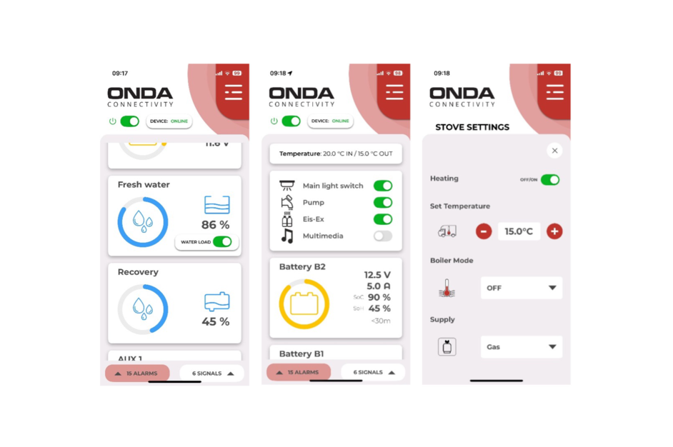 With the ONDA Connectivity System, you can keep track of the status of all devices connected via the internal data 	network of your caravan or motorhome. | © AL-KO VTE 